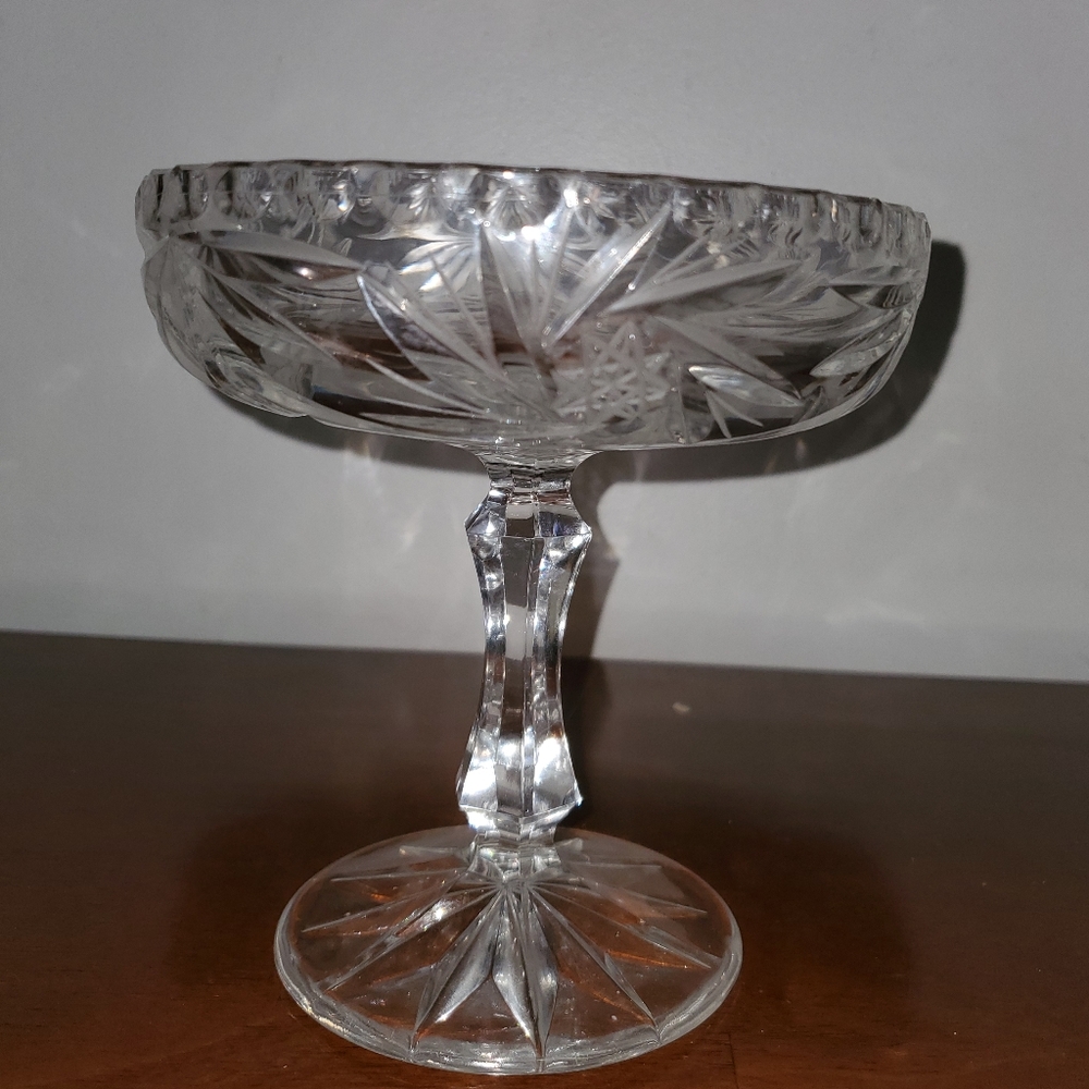 Vintage etched glass